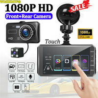 Dual Lens 1080P HD for Cars 4inch Touch Screen Dash Cam Car DVR Video Recorder Front and Rear View Camera for Vehicle Black Box