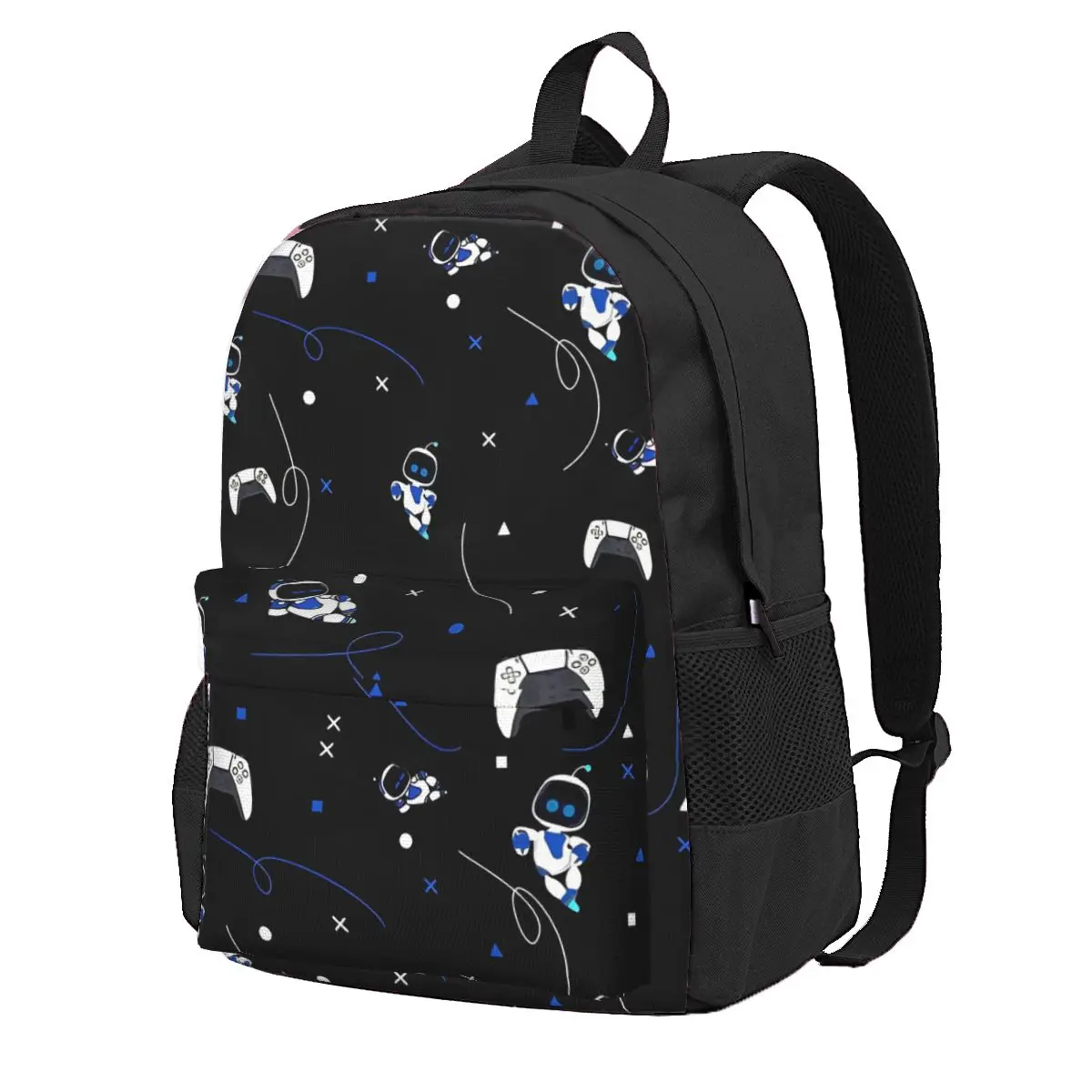 Astrobots Game Pattern Backpack for Men Women Teenage Student Business Daypack College Canvas Bags Durable