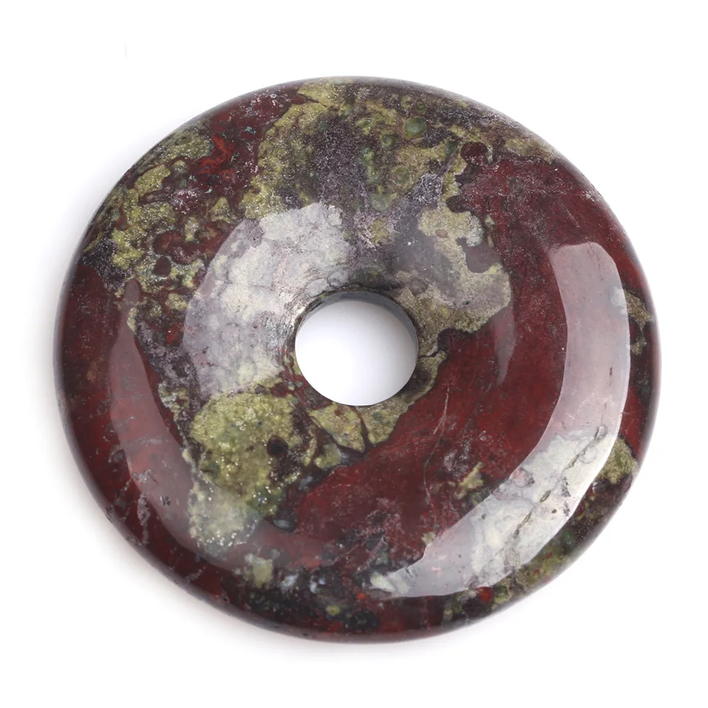 30mm 40mm 50mm Blood Stone Jaspers Doubt Beads For Earring Pendant Jewelry Making 1 Pcs DIY Wholesale NEW