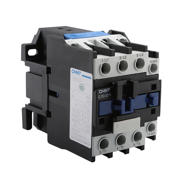 CJX2 AC Contactor 12A 18A 25A 32A Three-Phase Three-Pole NO Coil Voltage 380V 220V Usually Open With Copper Ring Contactor 50HZ