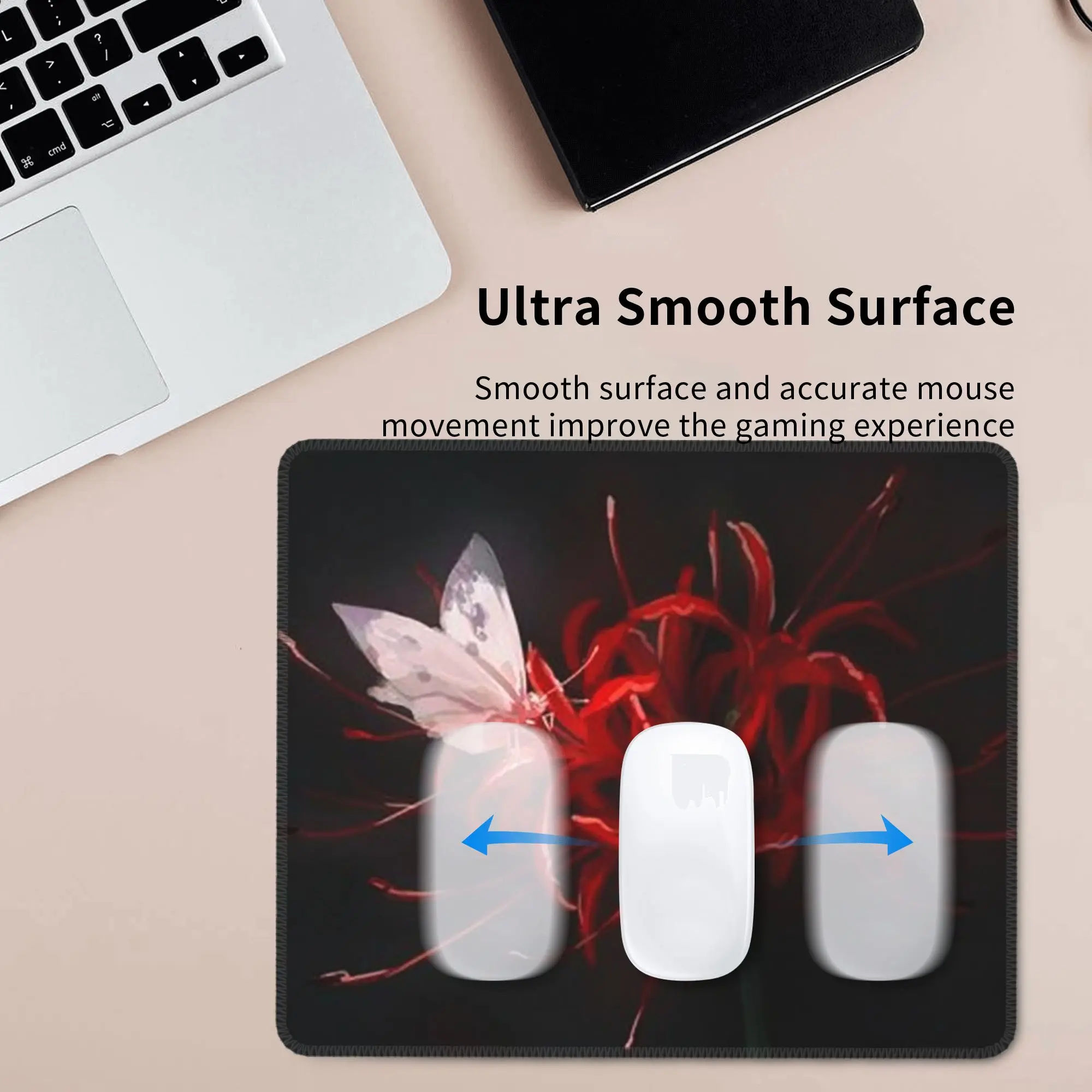 Lycoris Radiata In Dark Mouse Pad Computer Keyboard Mouse Mat Gaming PC Laptop Desk Mat Office Table Mats