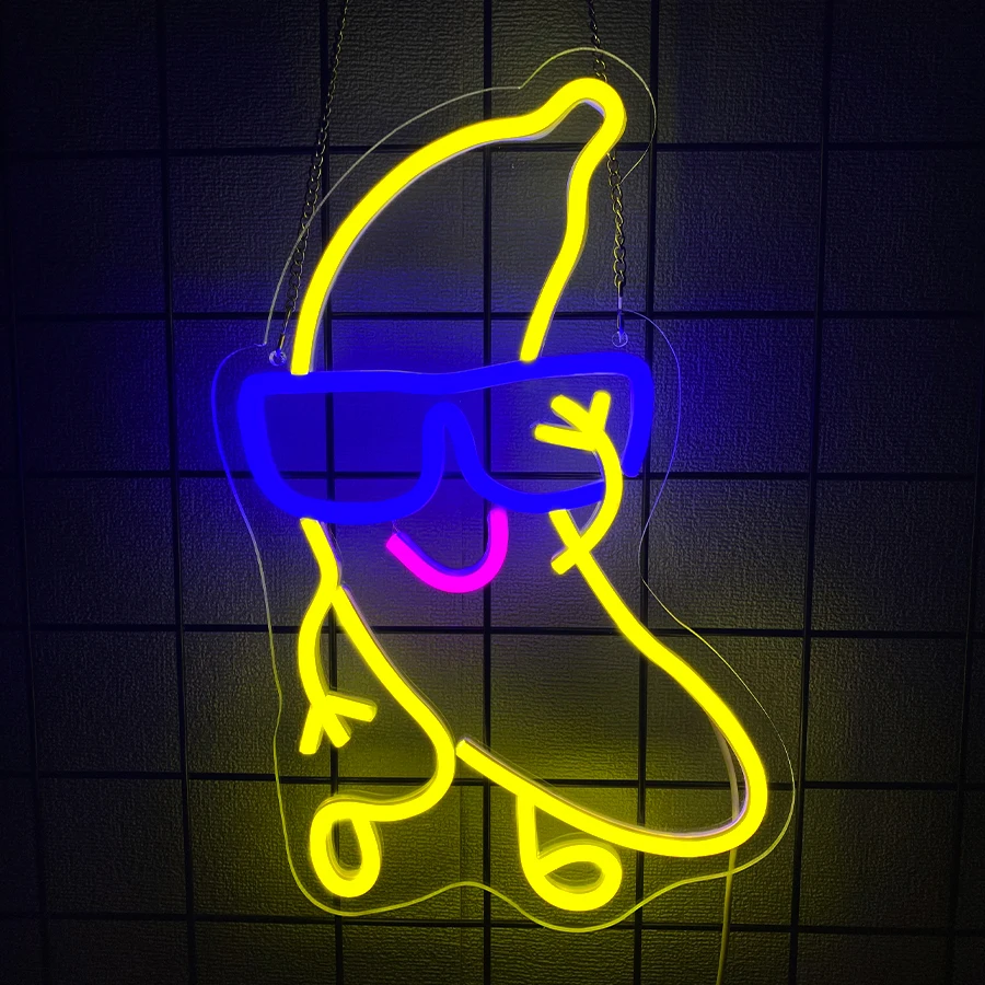 Cool Dancing Banana Led Neon Sign, Interesting Fruit Icon, Bedroom, Game Room, Bar, Dance Party, Club Decor, Boy Birthday Gift.