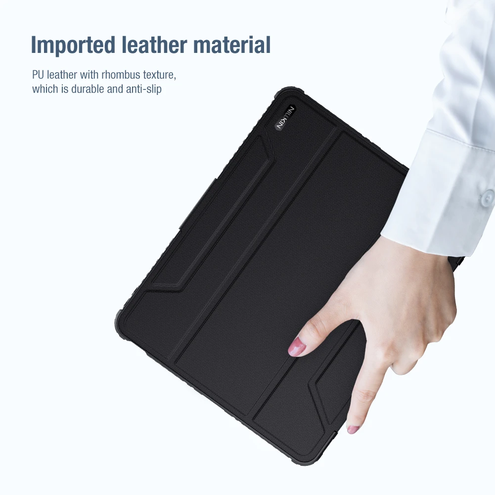 

Nillkin For iPad Air 13 2026 2025 2024 iPad Pro 12.9 2022 2021 2020 Case Hard PC Soft TPU Bumper Flip Leather Shockproof Protect