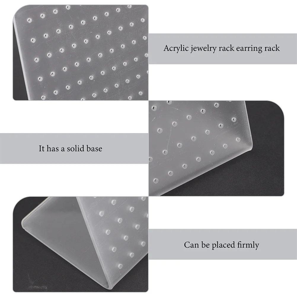 

Acrylic Earring Holder Stand Transparent 120 Holes Organizer Rack Jewelry Display for Home Shop Exhibition Earring Holder Stand