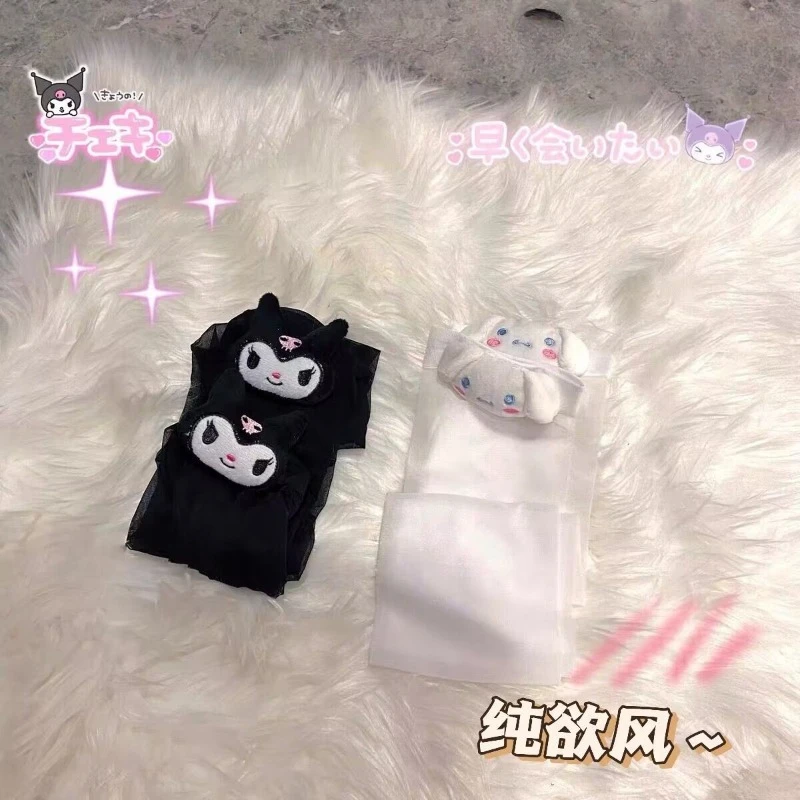 New Hello Kitty Kuromi Cinnamoroll anime cartoon stockings creative jk black silk sexy thigh socks cosplay stockings wholesale