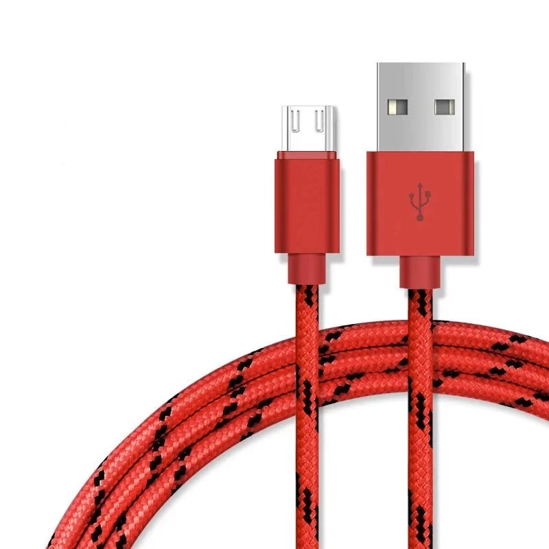 1M Micro USB Cable Data Charge Wire With Braid Extension Cables For Xiaomi Samsung Huawei Cord Consumer Electronics