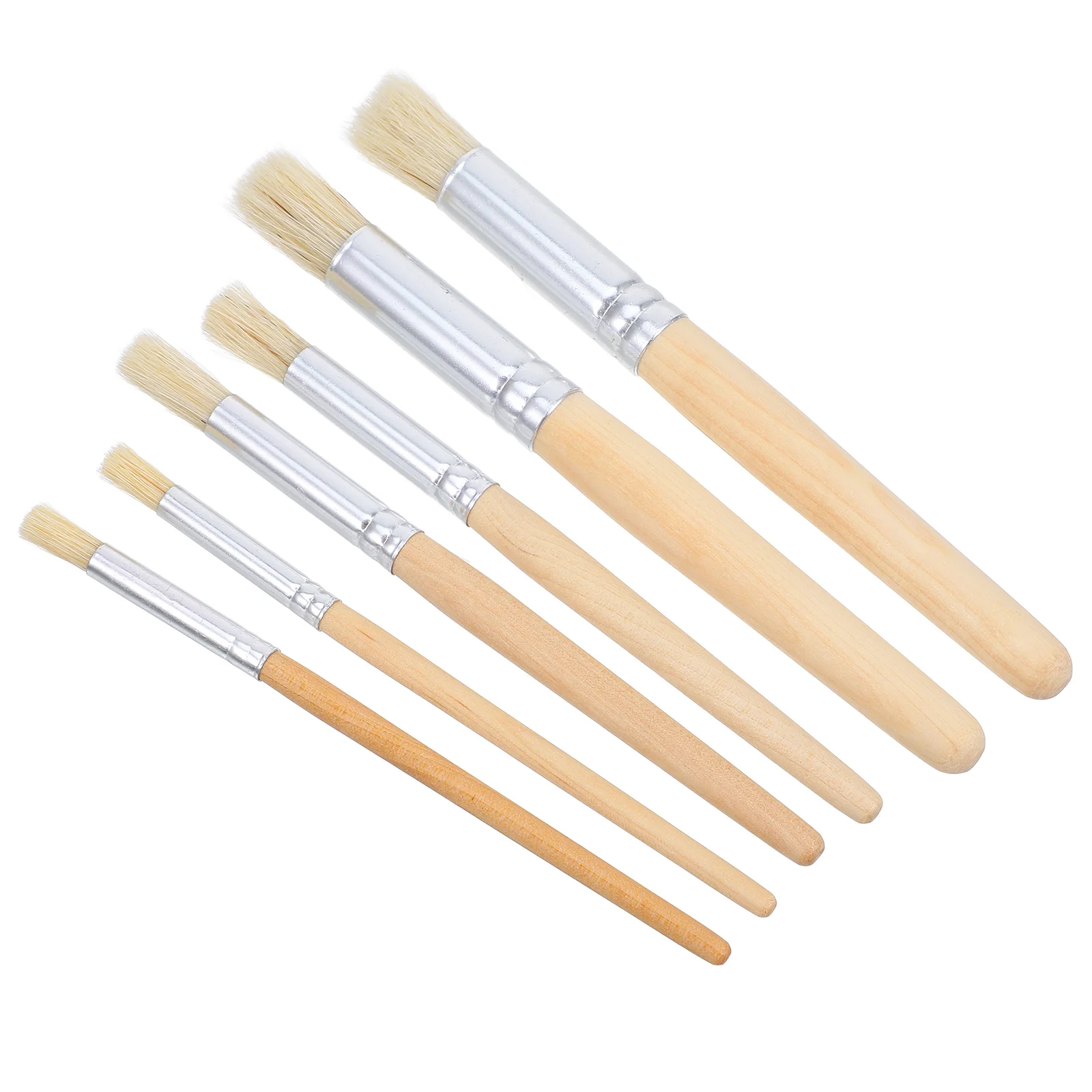 12 Pcs Artist Paint Brush Set Wooden Painting Template Oil Paintbrush Glue Brushes Woodworking