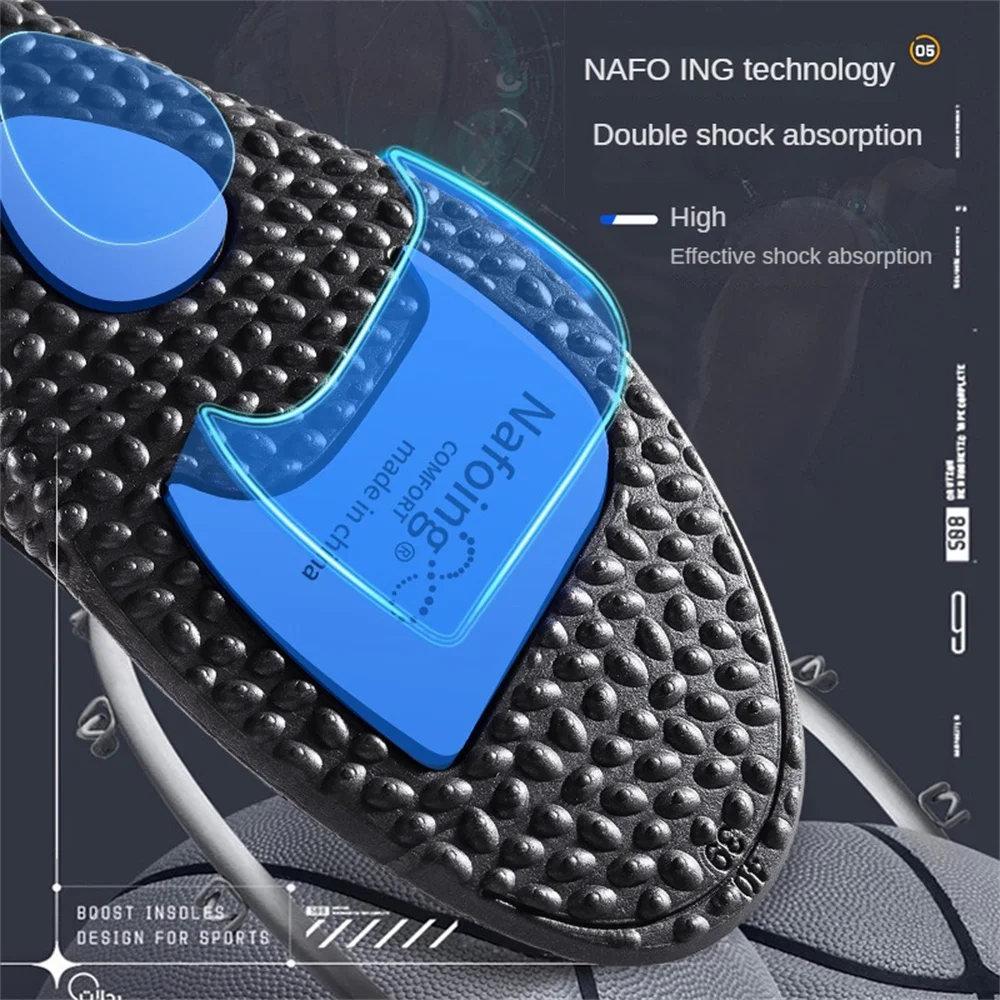 1 Pair Sport Insoles for Shoes EVA Air Cushion Sole Soft Shock Absorption Deodorant Breathable Running Orthopedic Insoles image 4