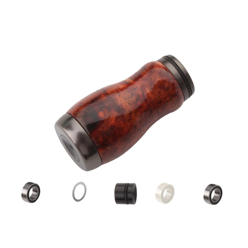 Fishing Reel Wood Knobs Red Wood Materials FOR DAIWA DIY Rocker Super Light 9.5g/pc Include 2pcs Bearing Accessories - Image 4