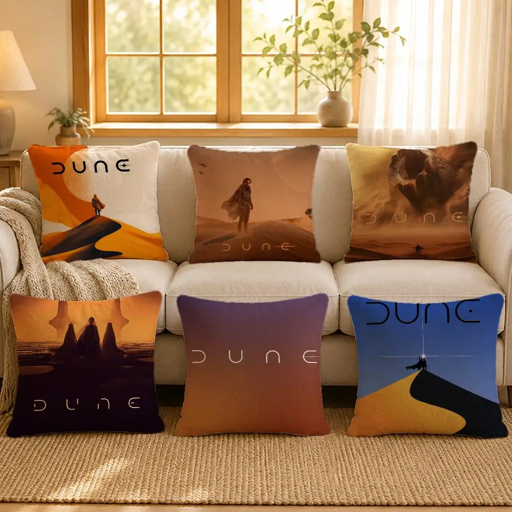 SciFi Dune Desert Epic Cinema Cushion Cover Personalized Short Plush Soft Bedroom Sofa Home Decor Gift