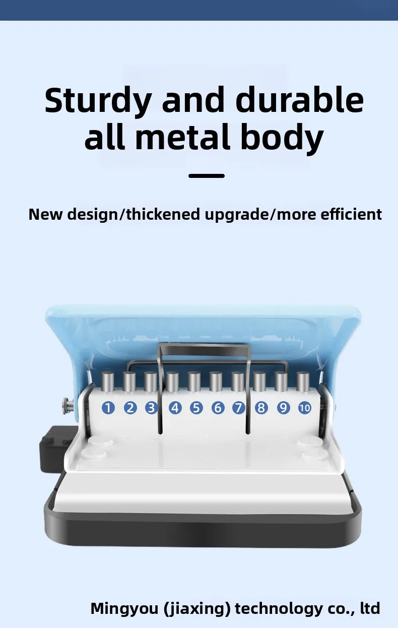 10-Hole Manual Hole Punch, Multi-function Ho le Pu nch, Ring Hole Punch, Labor-saving Loose-leaf Book,, Porous