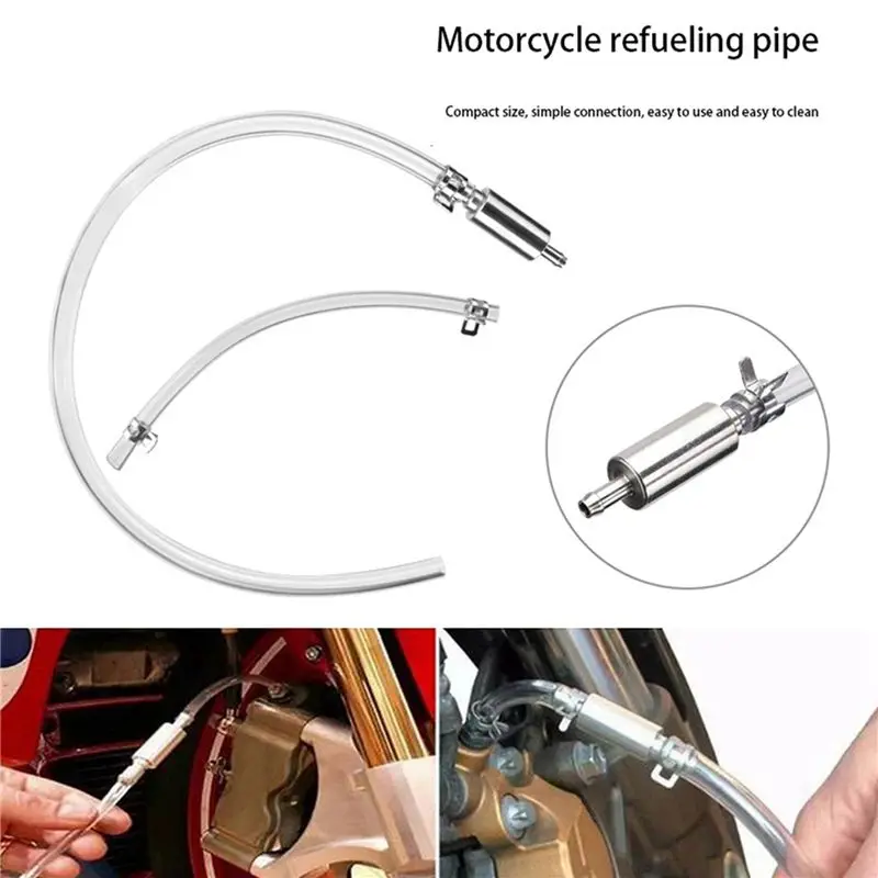 AS60-2X New For Motorcycles Fuel Line Clutch Hydraulic Brake One-Way Check Valve Drainer Tool Brake Bleeder Tool Kit