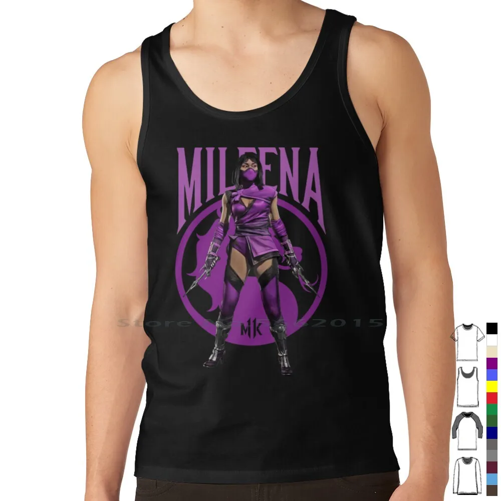 Mortal Kombat Mileena Tank Top Pure Cotton Vest Mileena Tekpi Mortal Kombat Gold Sisi Stringer Dana Hee Megan Brown Baraka