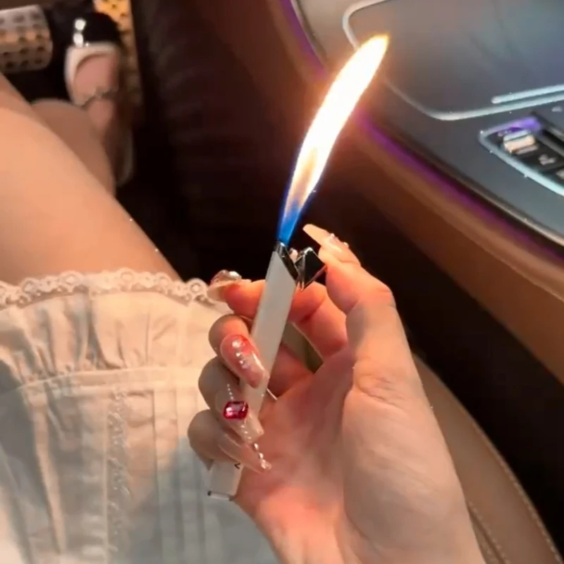 

New Mini Portable Inflatable Butane Lighter Beautiful and Fashionable Outdoor ladys Lighter Cigarette Accessories Smoking Gifts