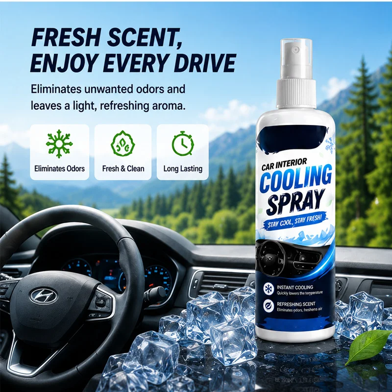 100MLOn board cool cooling spray The central control steering wheel of the seat in the car is suitable for summer cool spraying