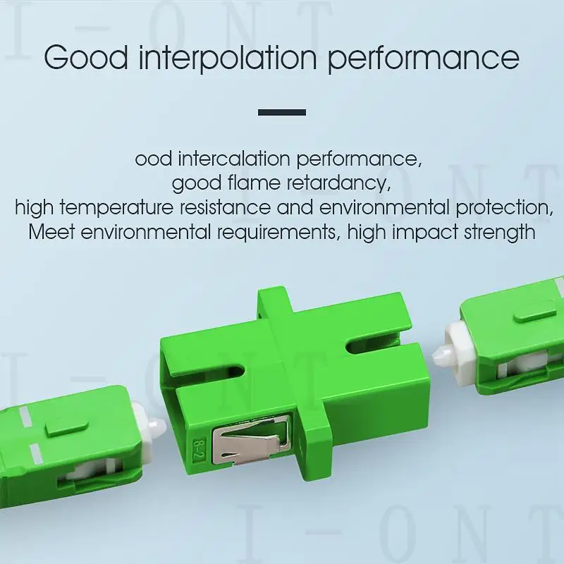 Imagem -02 - Apc Adaptador Novo sc Fêmea Fibra Óptica Simples Único Modo sc Flange com Flange Acoplador de Fibra Plástica sc