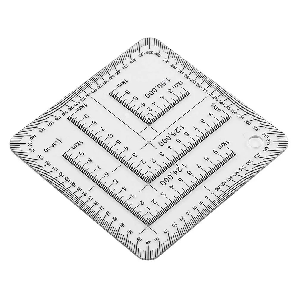 Geographical Learning Aid Coordinate Ruler Clear Scale Construction Tool For Educational Use Lightweight Design Measurement Tool