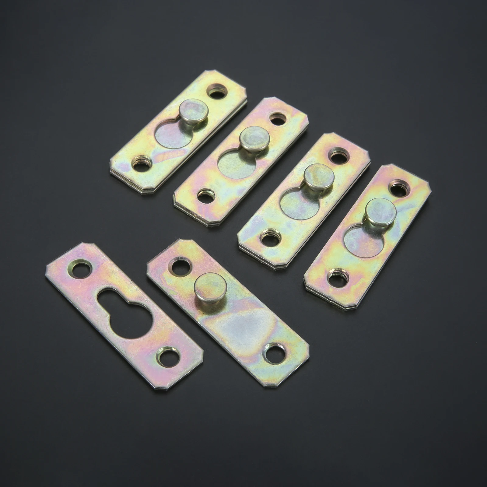 5pcs Iron Hook Photo Frame Hanger Interlocking Bracket Bed Hinge Concealed Hanging Code Mirror Wall Buckle Connector 58mm*20mm