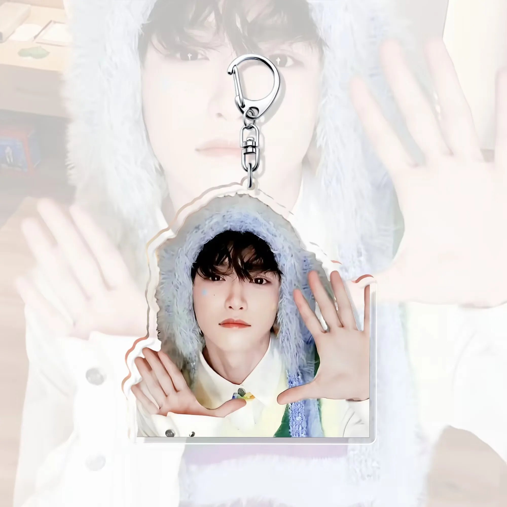 "الحب العكسي، قلادة حقيبة أكريليك داعمة محيطة من Ziyu مع هدية قابلة للجمع على مستوى المفاتيح عالية المظهر.