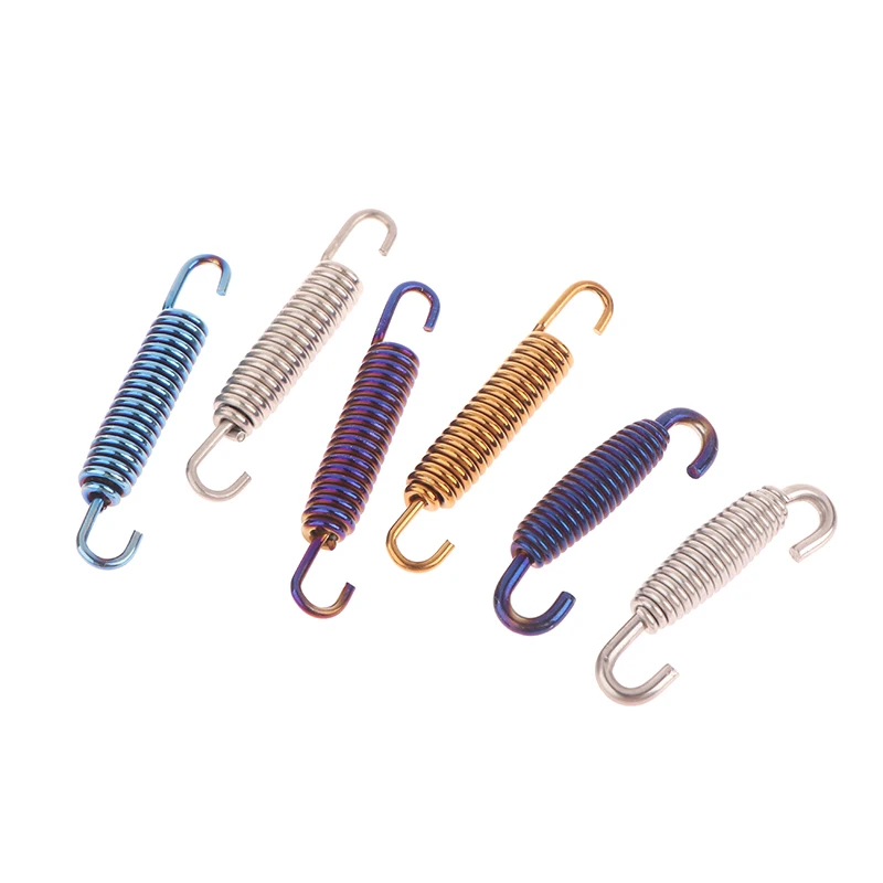 Molle di scarico marmitta universale in acciaio inossidabile da 2 pezzi Molle silenziatore per sistema di scarico moto con gancio a molla elastica
