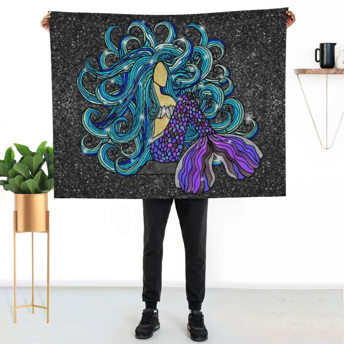 Midnight Mermaid Throw Blanket for babies for sofa Thins Blankets For Baby bed plaid Soft Big Blankets