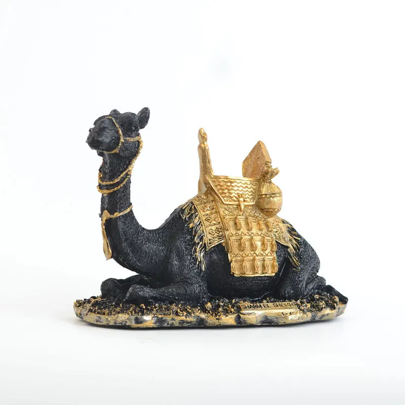 Light Luxury Desert Camel Resin Sculpture Egyptian Travel Souvenir Ornament Middle Eastern Style Desktop Decor For Living Room