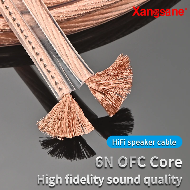 Xangsane 1.5mm²/2.5mm²/4mm²/6mm² 6N OFC high-fidelity hifi speaker cable high-performance amplifier sound cable Connecting line