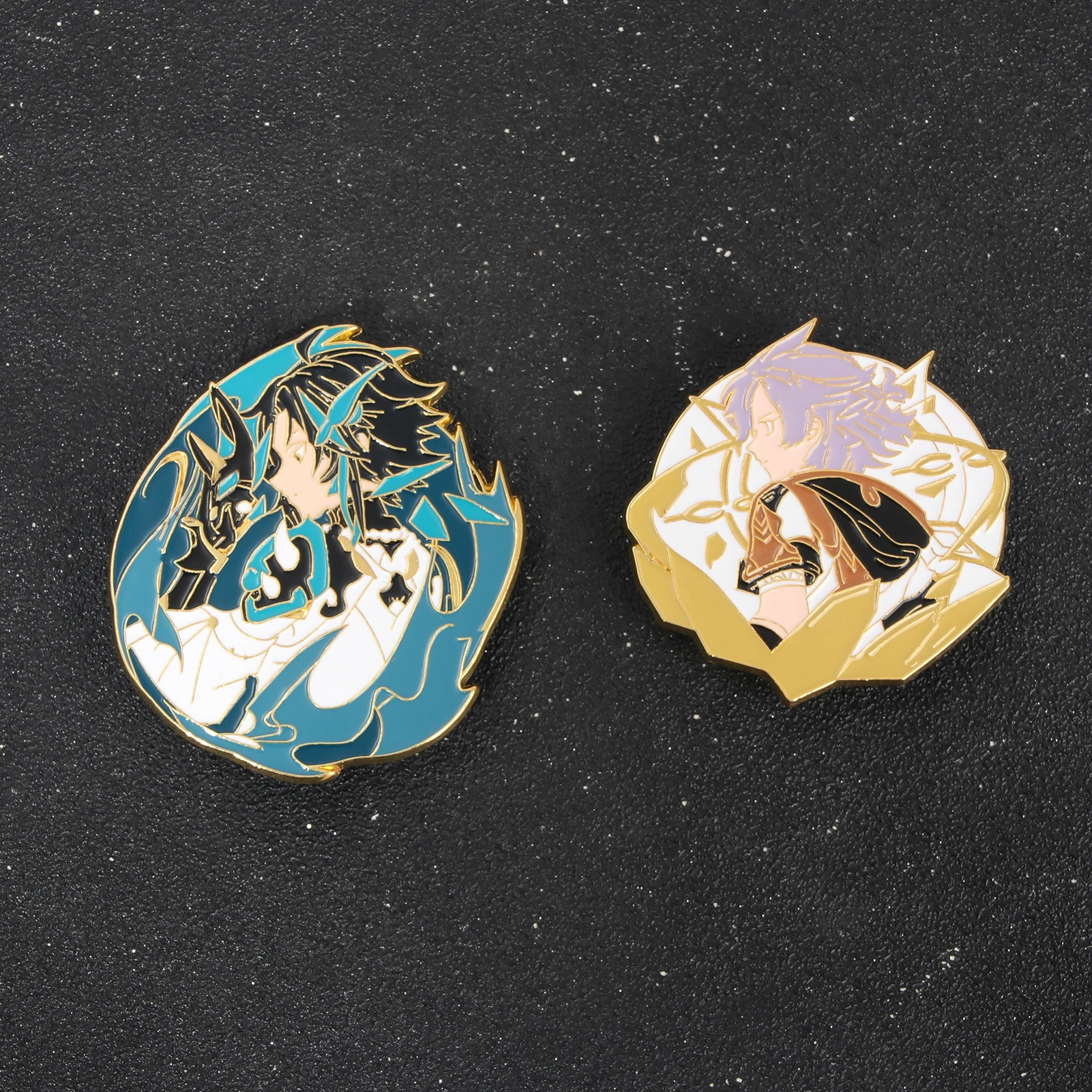 Game Genshin Impact Metal Brooch Pins Albedo Xiao Mask Badge Cosplay Prop For Man Woman Party Jewelry Gifts