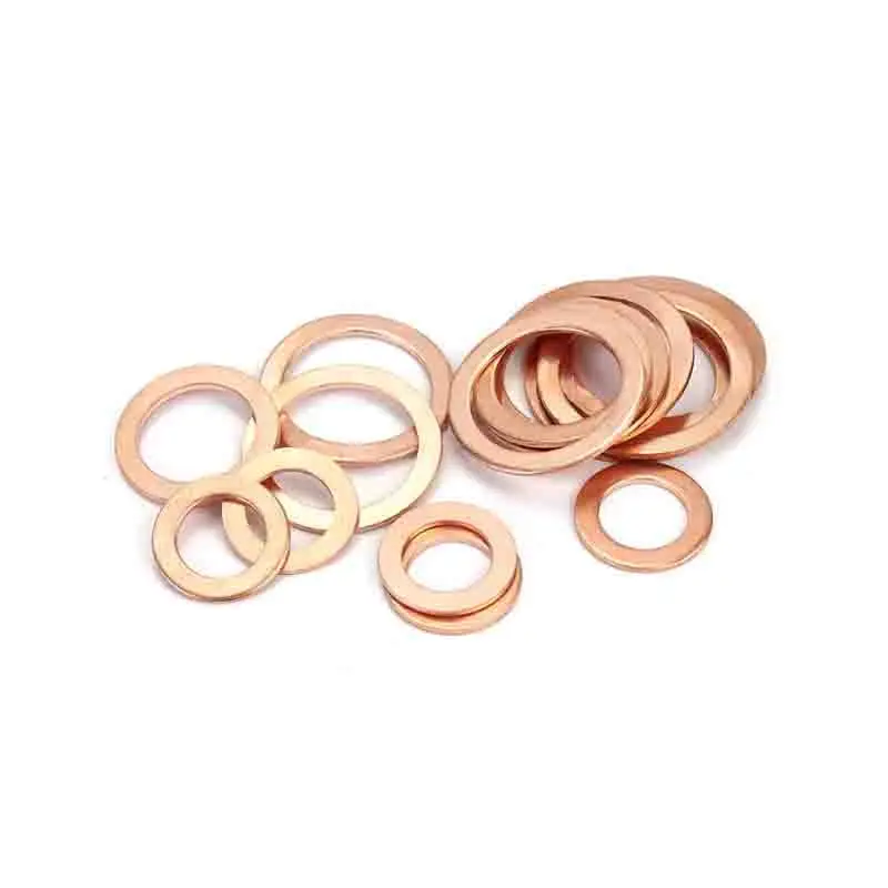Multi-Specification 2.5/3mm Thickness Solid Copper Washer Flat Ring Gasket Seal Fastener Hardware Accessories