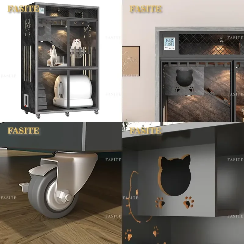 For Cat Multi Layer Solid Wood Villa Breathable Ventilation Indoor House Durable Wooden Cage Modern Luxury Furniture