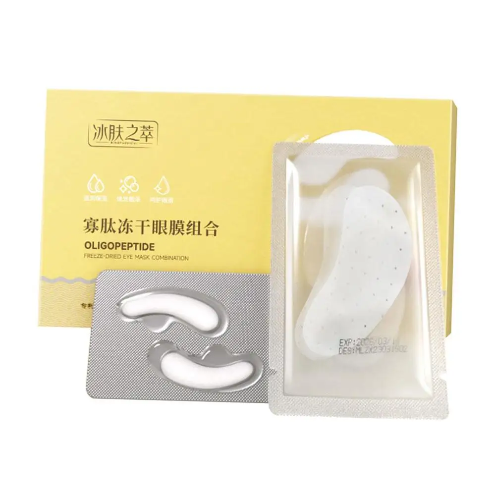 4 Pairs Oligopeptide Freeze-dried Eye Mask Anti Aging Eye Mask Wrinkles Remover Moisturizing Face Lifting