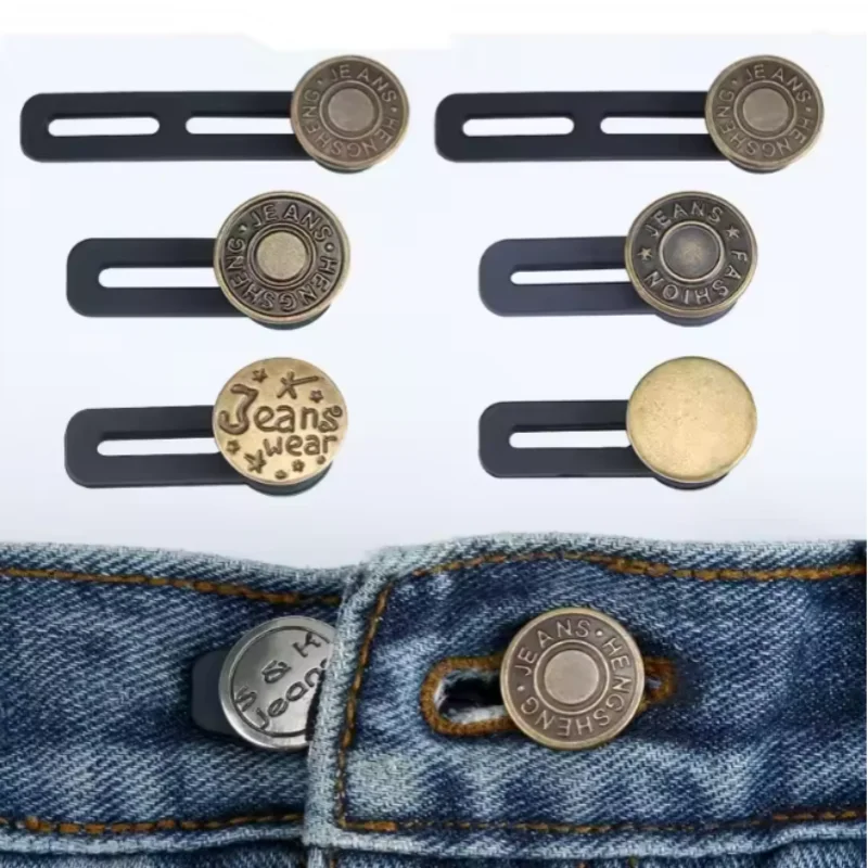6 pcs Jeans and Pants Button Extenders: Universal Wait Expanander for Women and men, Instant Band Extension Solution
