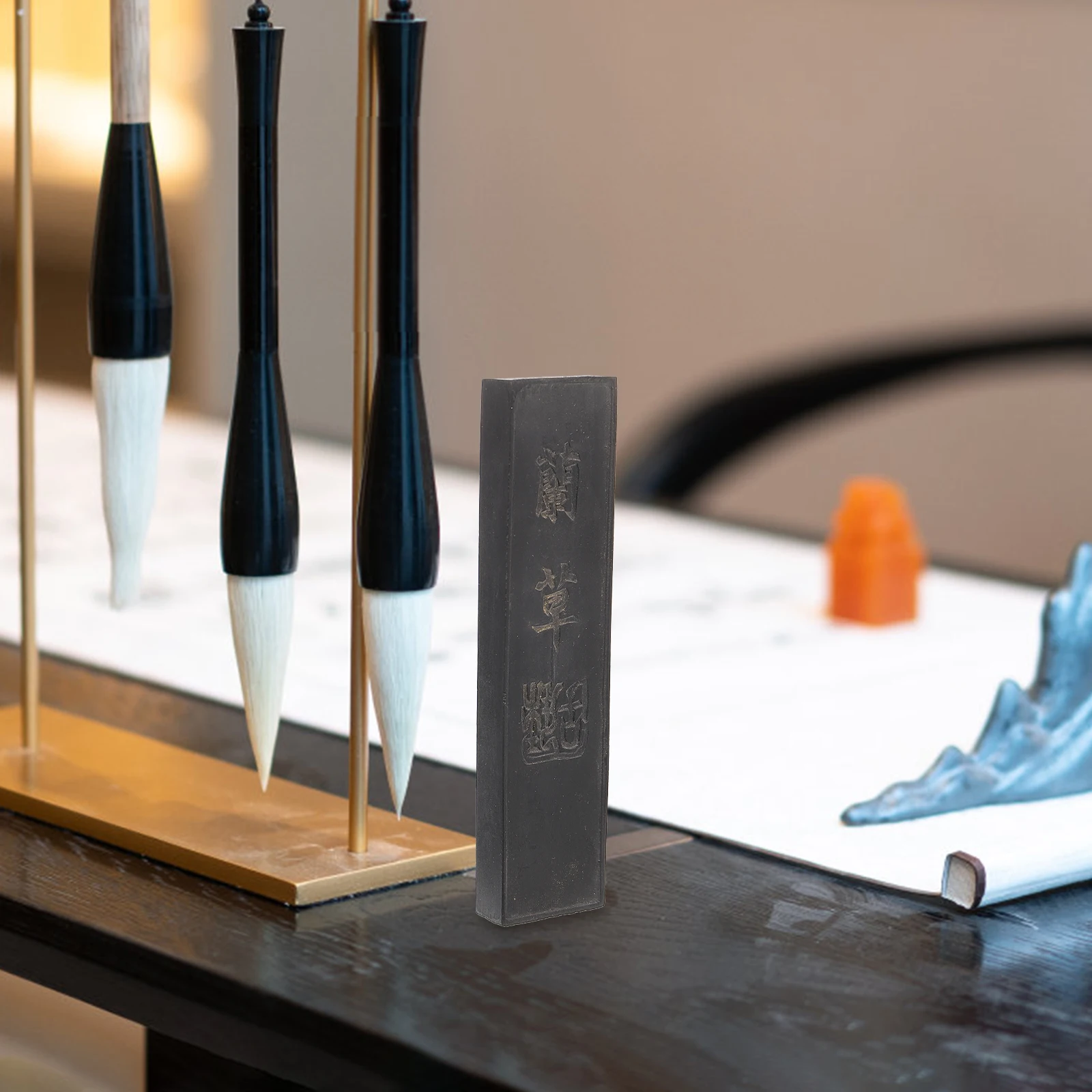 

2pcs Calligraphy Ink Sticks Traditional Chinese Handmade Drawing Ink Block For Writing Students Artists Practice Reusable