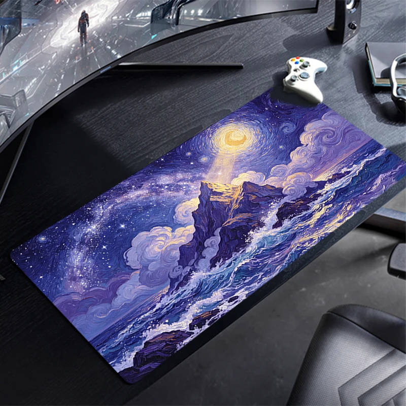 Mouse Pad Abstract oil painting Large XXL PC Desk Mat Gamer Office Carpet Keyboard Table Gaming Accessories Mousepad