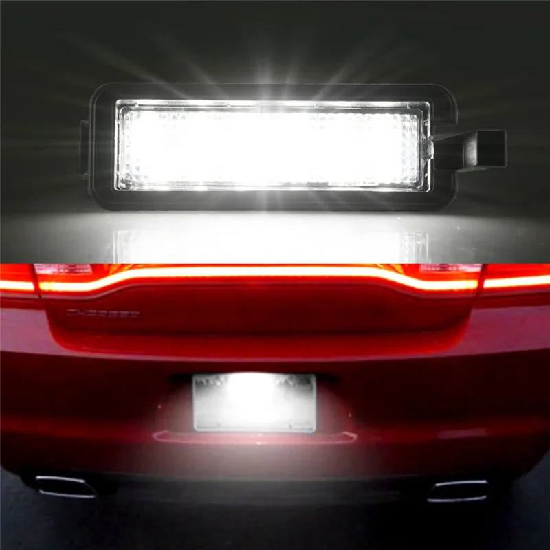 

One Piece LED Rear License Plate Lights Canbus Error Free Number Plate Lights For Dodge Charger Challenger 2015-2022