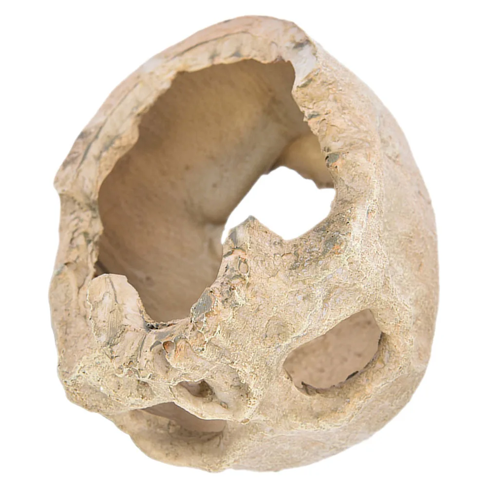 

Aquarium Skull Resin Cave Durable Fish Tank Decoration Fish Hideout Shrimp Shelter Underwater Ornament Aquarium Decor