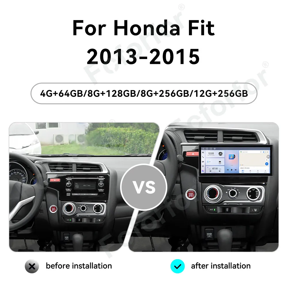 

Car Media 15.8 Inch Android 15 Auto Touch Screen Car GPS Navigation Multimedia Player DSP Head Unit For Honda Fit 2013-2015