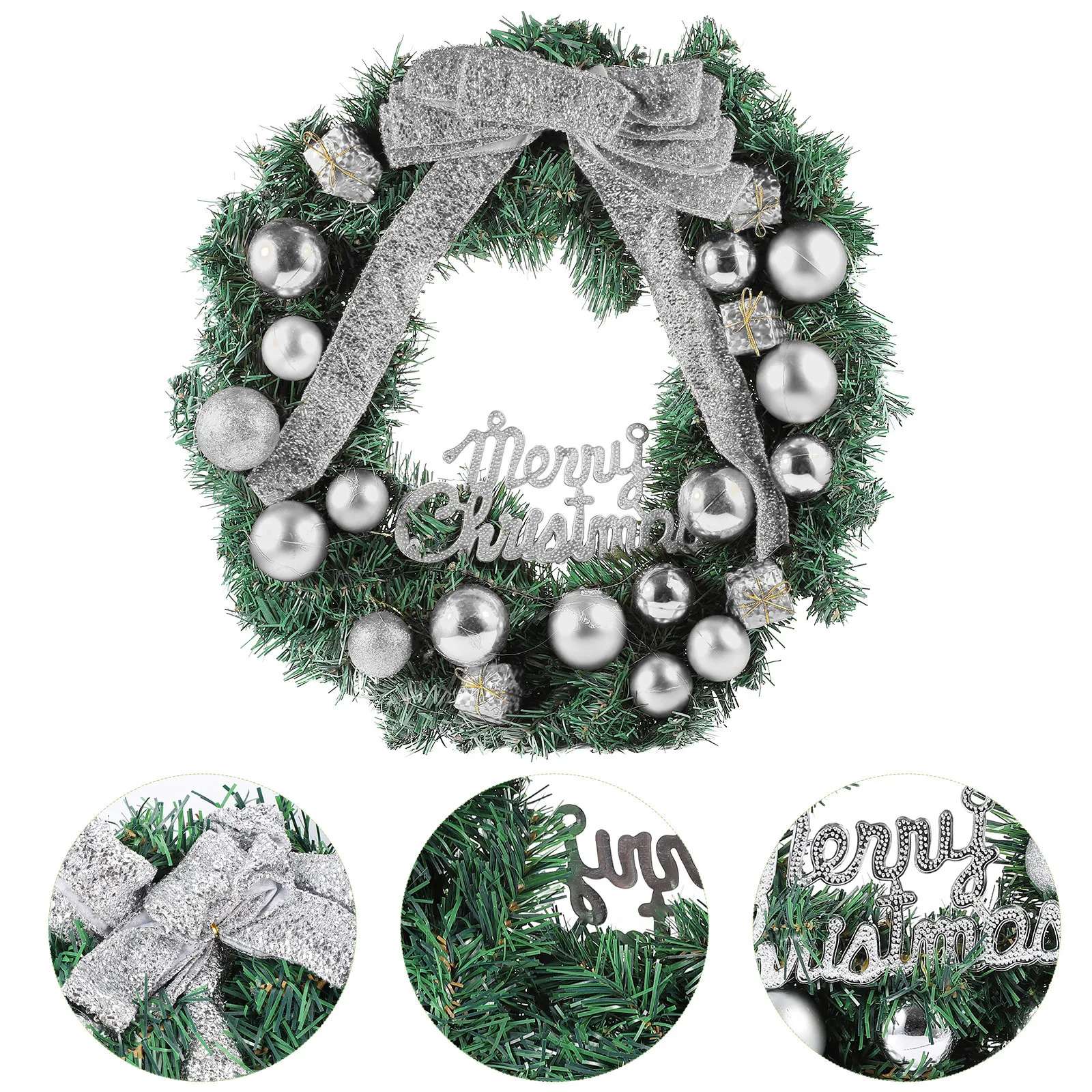 

1Pcs Christmas Garland Decoration 30-35cm Long-Lasting Non-Woven Fabric Wreath Decor Party Ornament Wreath Decor