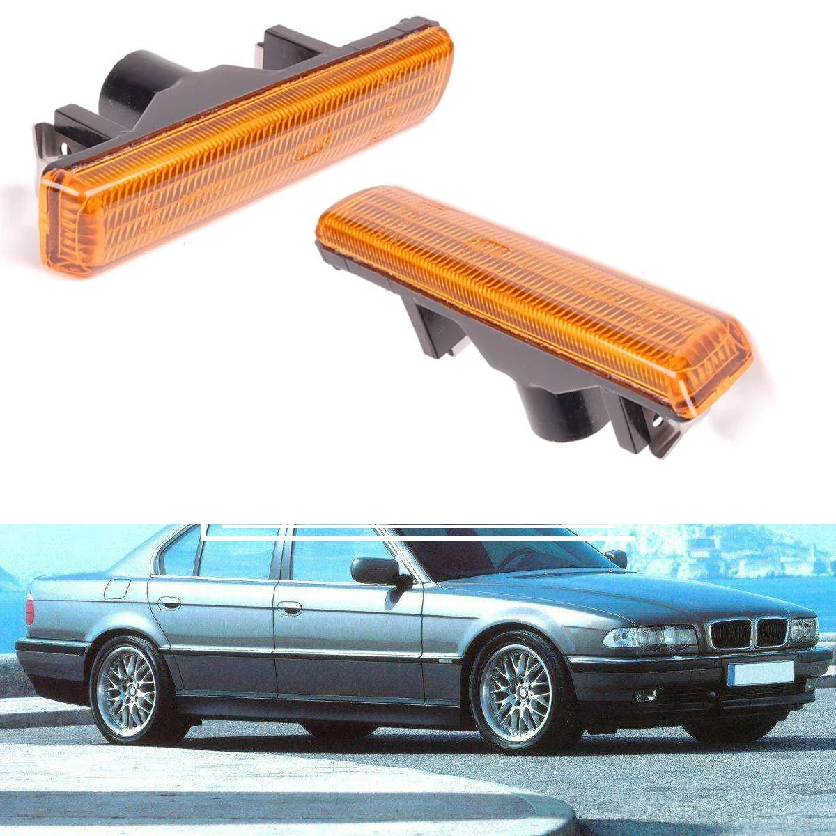 Amber Turn Signal Side Marker Light for BMW 7 Series E38 1995 1996 1997 1998 1999 2000 2001 2002 2003