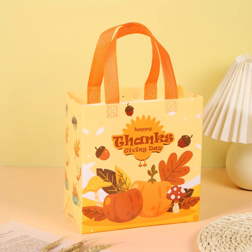 StoBag, Celebrate Thanksgiving's Day Gift Tote Bags, Party Decor, Reusable Non woven, packing candy snacks toys, 12/30pcs