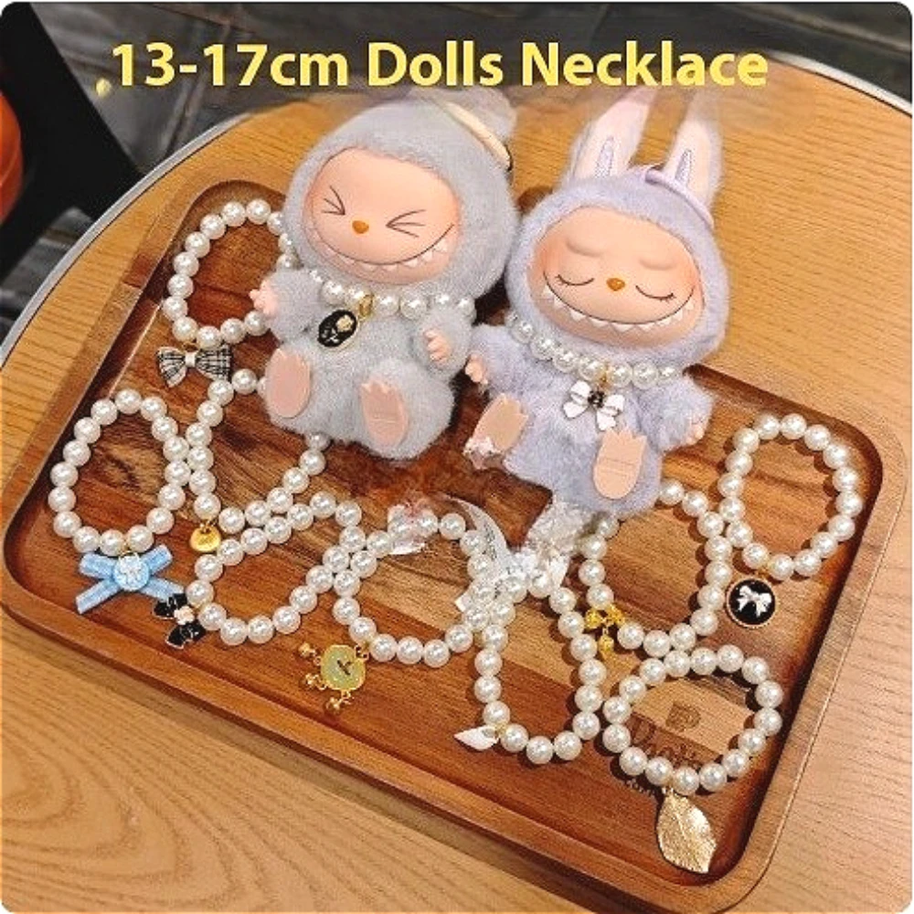

Для 3,0 ожерелья Labubu, коллекция жемчужных шей для кукольной одежды 13-17 см, оборудование для кукол, подарок на Рождество и Хэллоуин