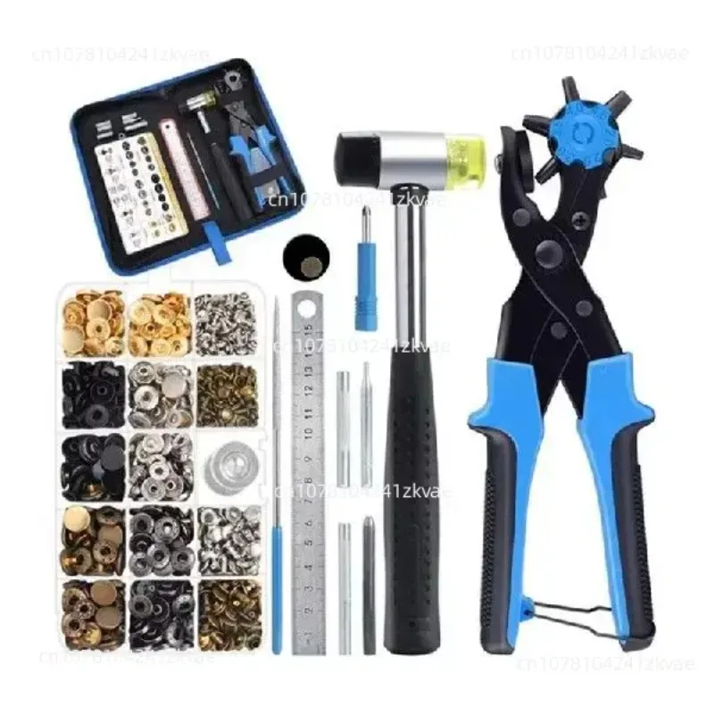 

340 Pcs Leather Hole Puncher Plier Tool Set for Leathers, Belts, Straps, Pet Collars, Shoes, Saddles, Canvas & Diy Crafts