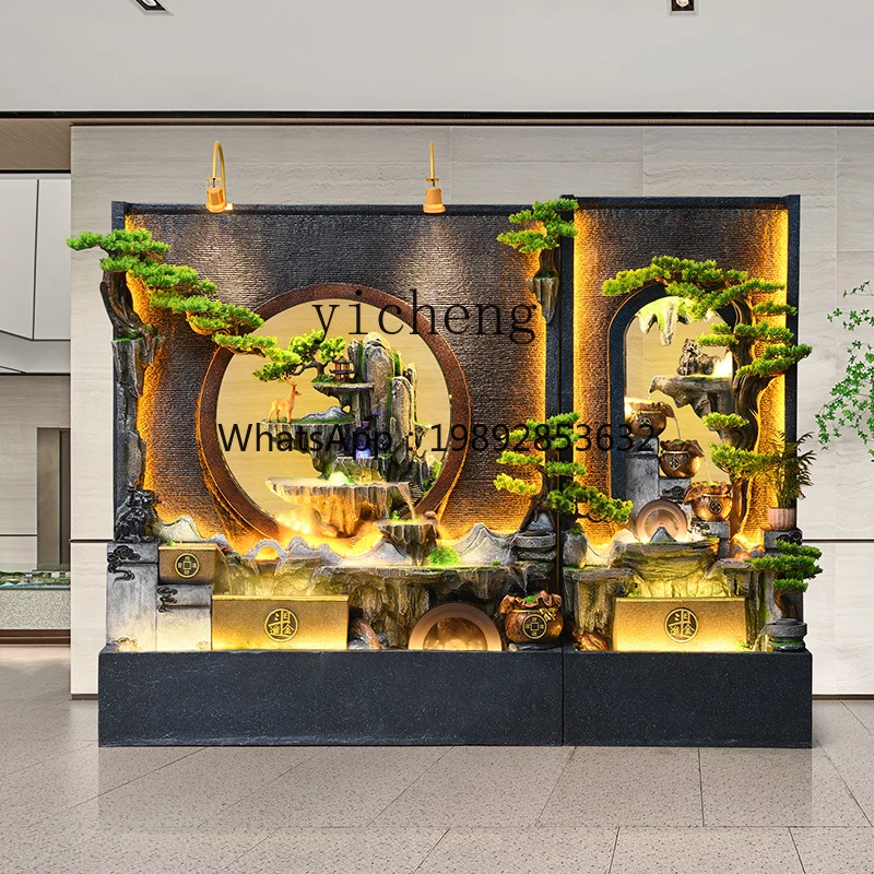 AA  new Chinese style Ri Jin Dou Jin outdoor courtyard rockery circulating water fountain water curtain wall decorative ornament