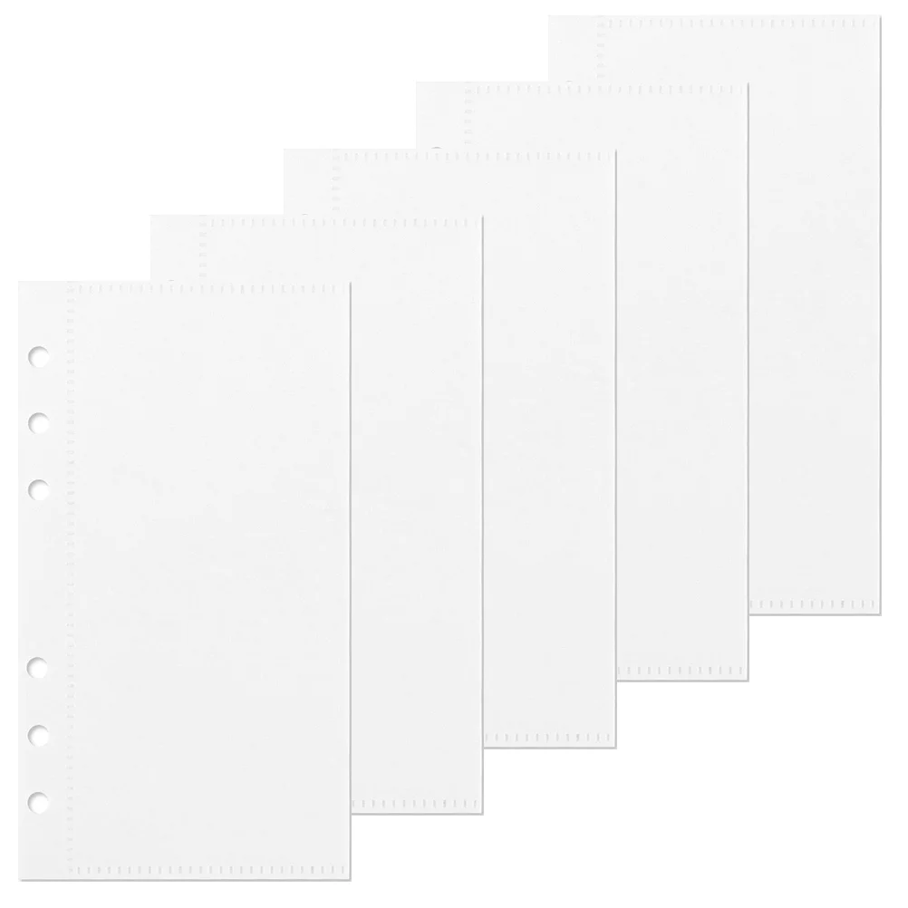 5 Pcs Small Budget Book Pocket Inserts Loose-leaf Pp Bag Divider Binder Reusable