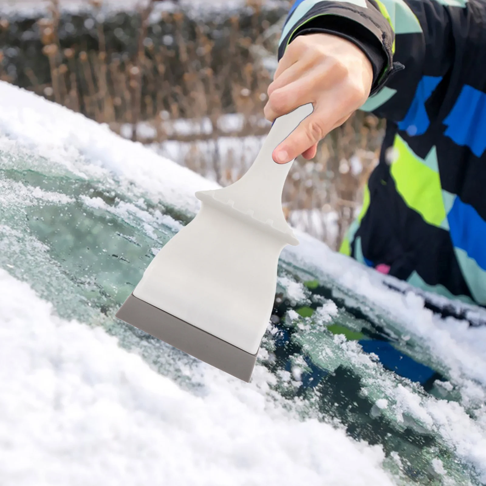 قوي سبائك الألومنيوم فرشاة الثلج مكشطة ثلج سيارة الشتاء ملحق واسعة كشط المضادة للانزلاق مقبض أداة متعددة الوظائف Suv #5