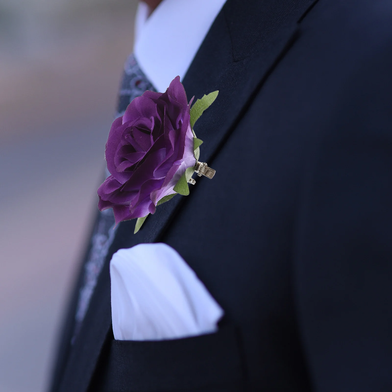 

12 Pcs Rose Brooch Hairpin Accessories for Brooches Women Flower Bridal Clip Pins Alloy Floral Bride
