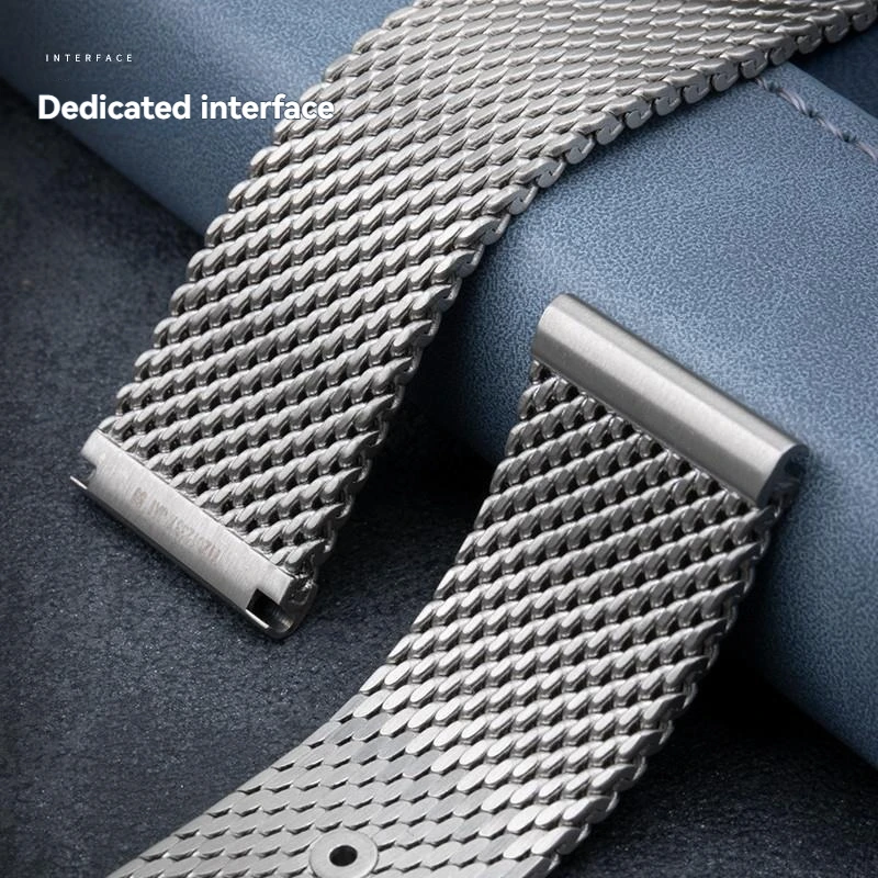 حزام ساعة ميلانيزي من التيتانيوم لأوميغا AT150 سيماستر 300 سبيدماستر 007 لا وقت الموت للرجال 20 ملم مع مشبك قابل للطي #4