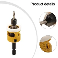 5 Pcs Countersink Drill Bit Set Replaceable With Adjustable Depth Stop Limiter Woodworking Chamfer Tool Countersunk Drill Bit