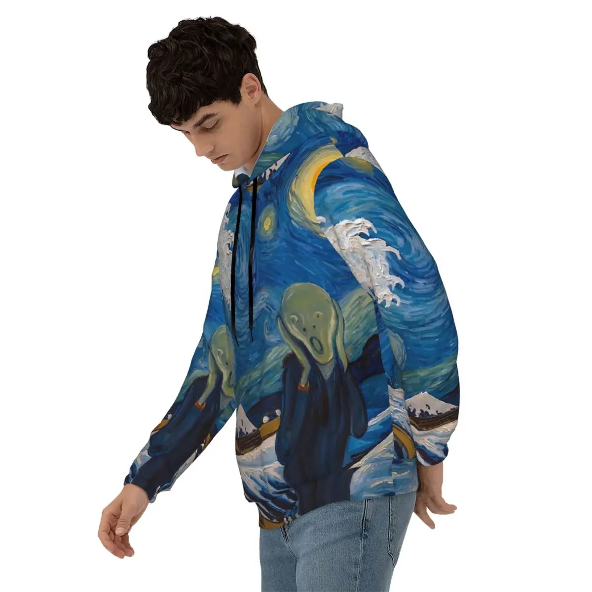 Van Gogh Starry Night Casual Hoodies Unisex The Great Wave Harajuku Hoodie Autumn Streetwear Graphic Hooded Sweatshirts Clothes