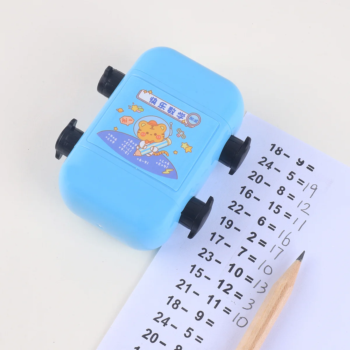 1 pc creative double-axis roller stamp, addition and subtraction, multiplication and division within 100, school supplies